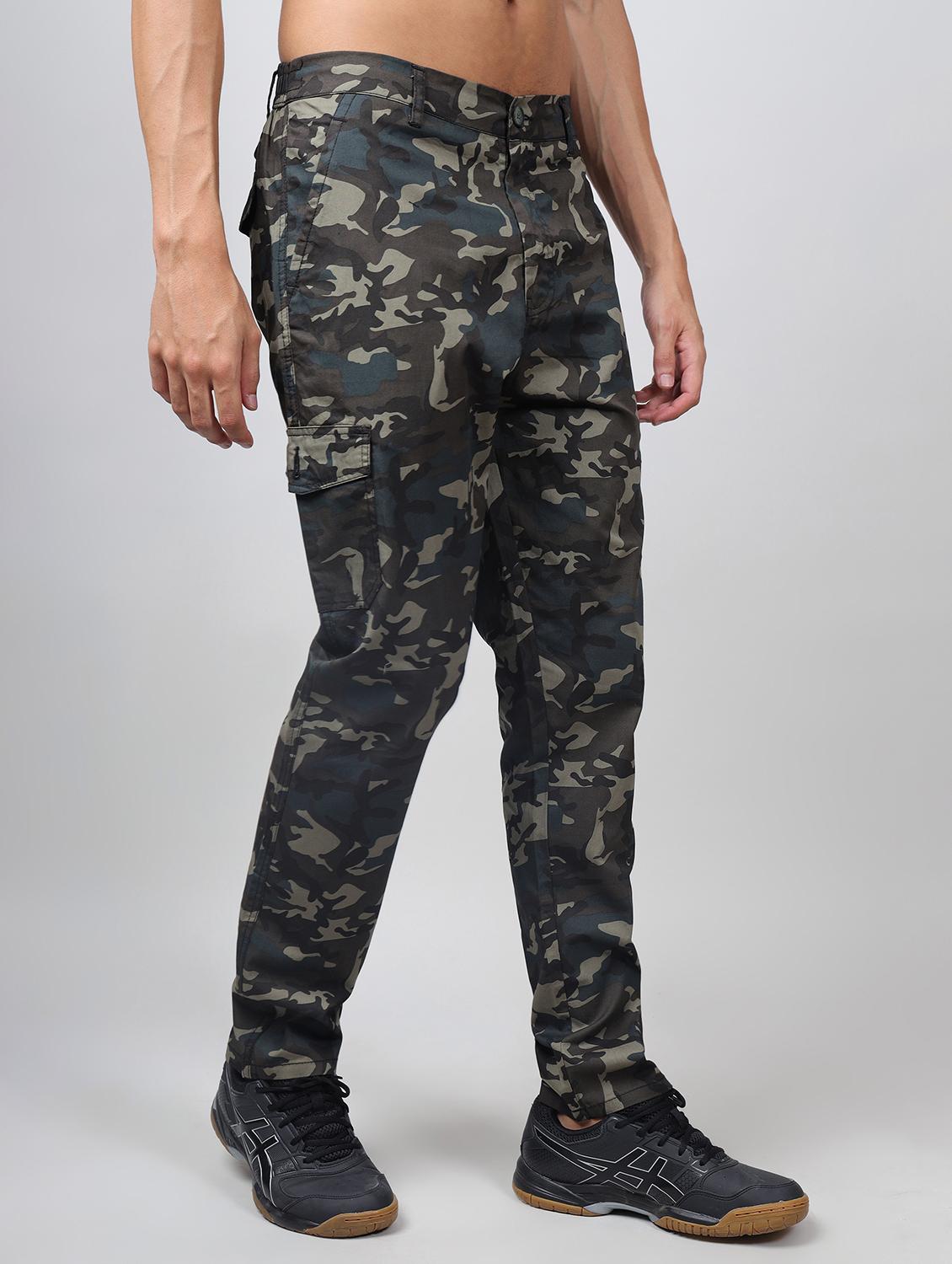 men mid rise camouflage printed cargo - 21664997 - Standard Image - 2