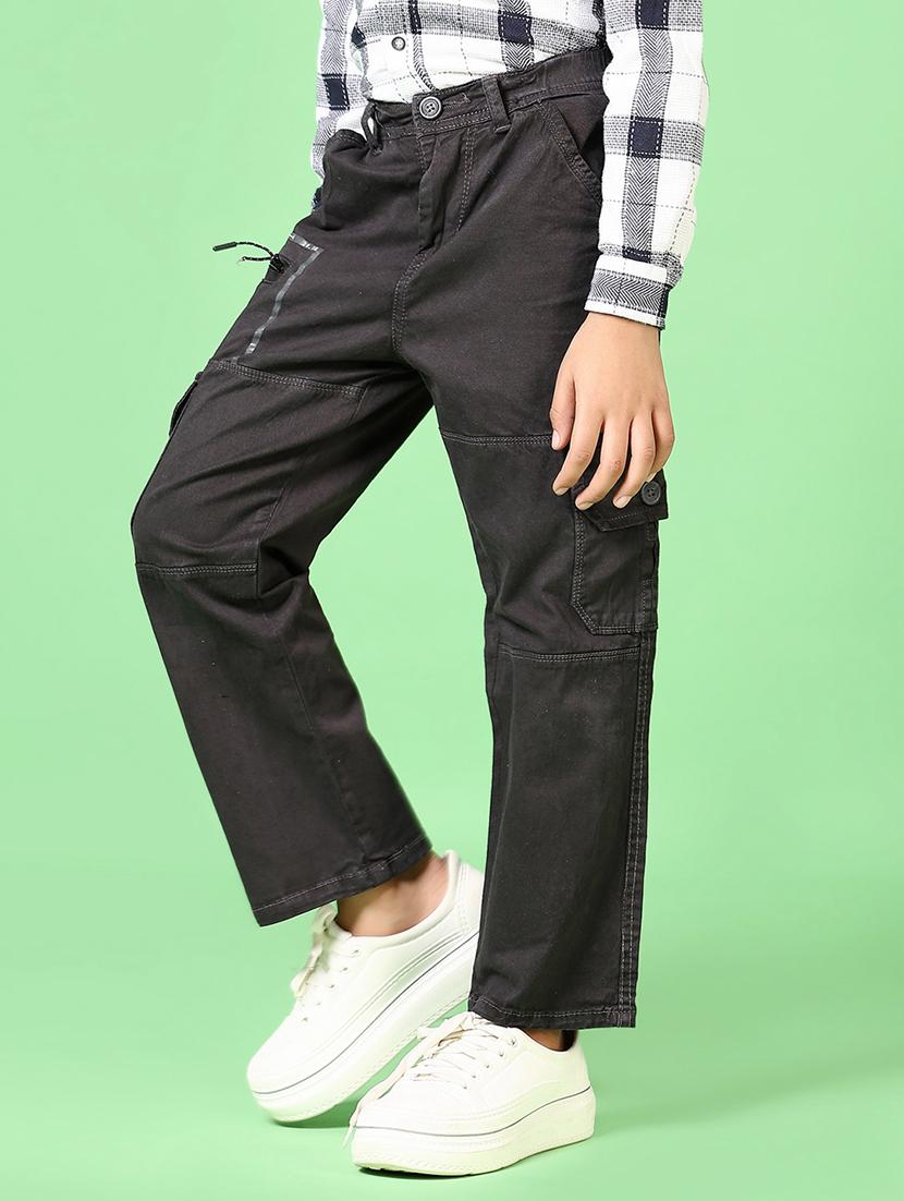 kids mid rise plain cargo - 21665113 - Standard Image - 2