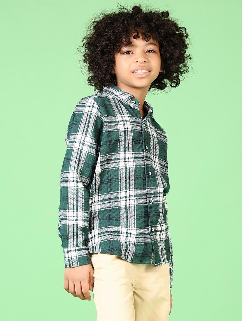 boys long sleeves checkered shirt - 21665135 - Standard Image - 2