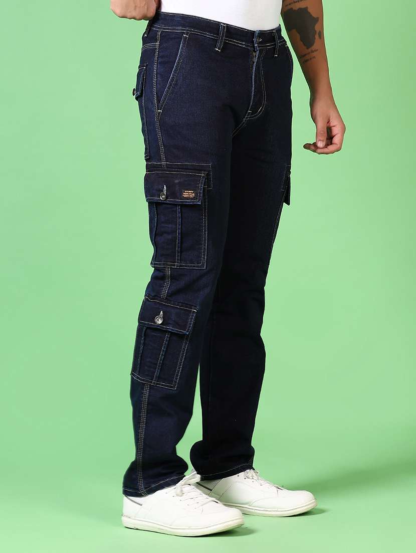 men solid mid rise regular fit cargo - 21665404 -  Standard Image - 2