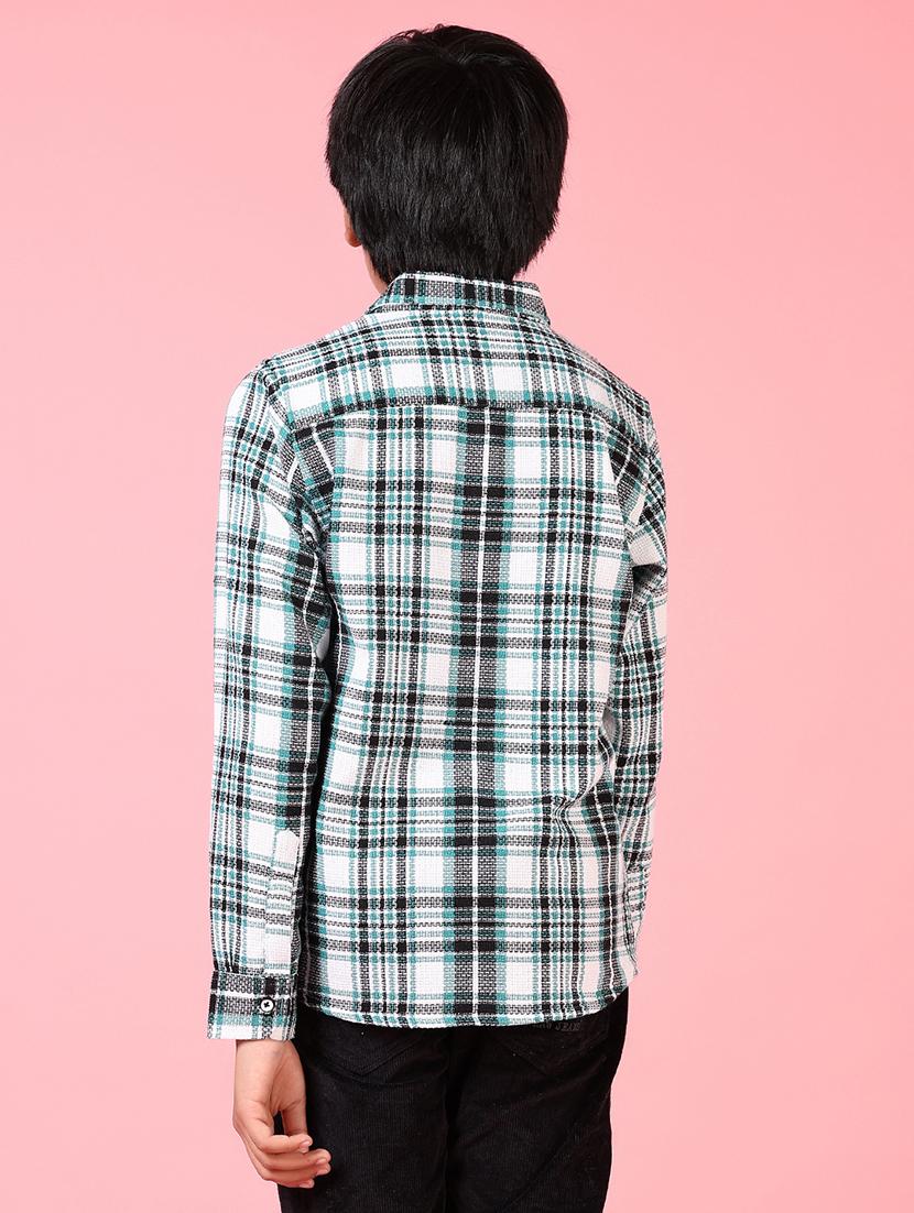 boys long sleeves checkered shirt - 21665408 - Standard Image - 2