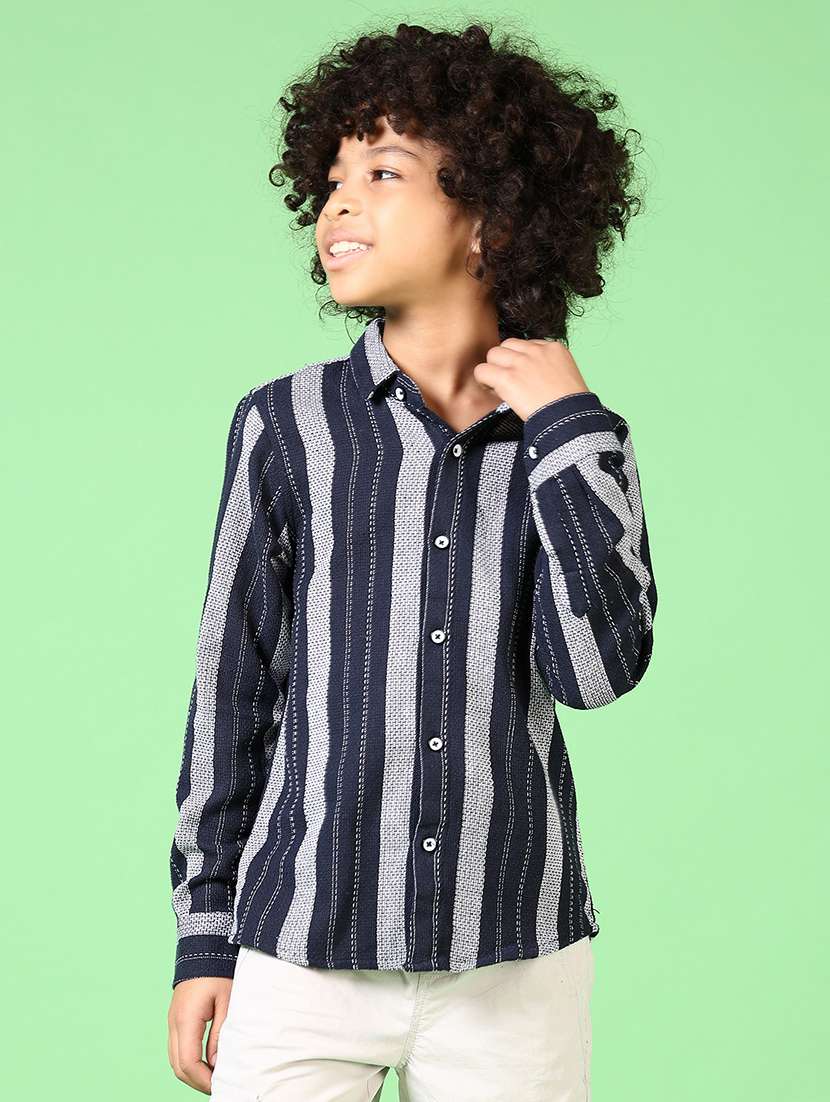 boys long sleeves striped shirt