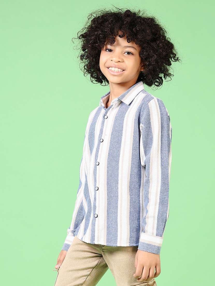 boys long sleeves striped  shirt - 21665413 -  Standard Image - 2