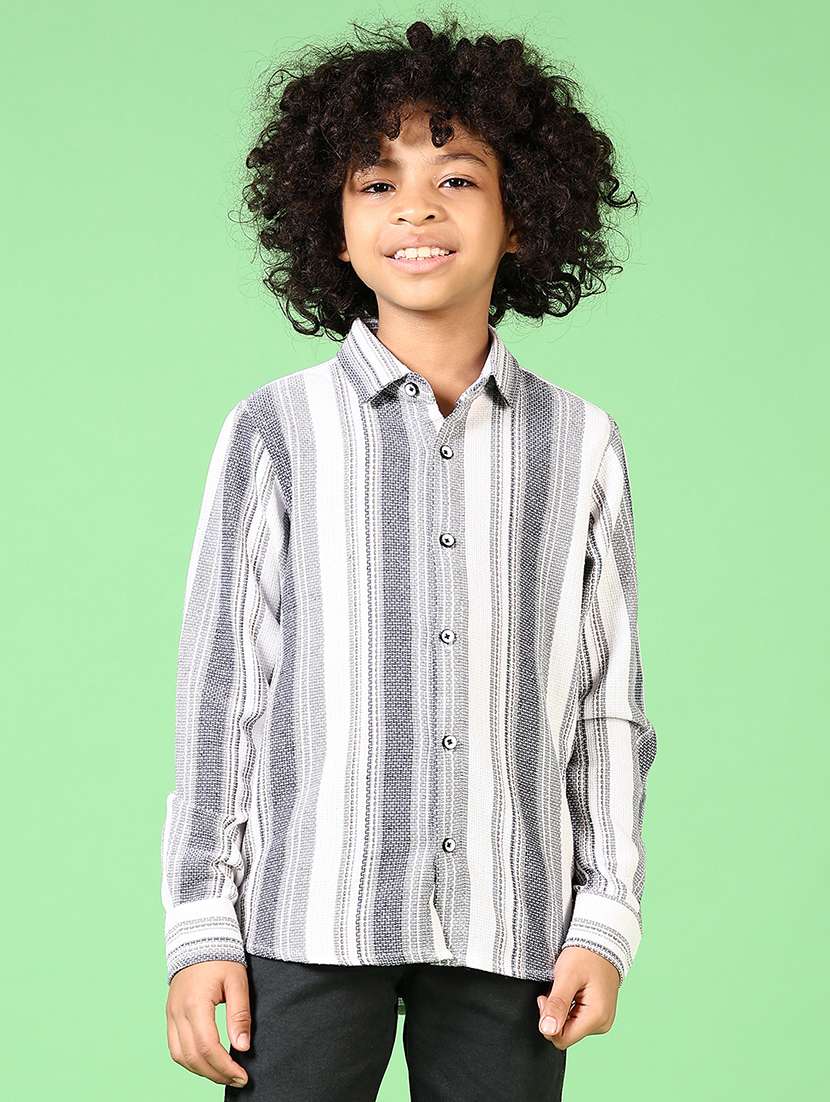 boys long sleeves striped shirt