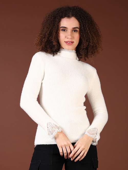 women solid long sleeve pullover - 21665417 -  Standard Image - 0