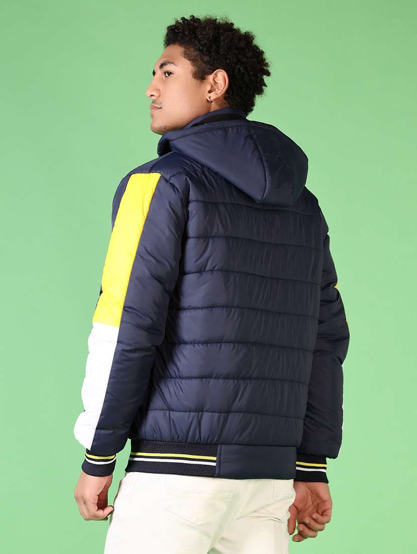 men's colorblock hooded puffer jacket  - 21665444 -  Standard Image - 2