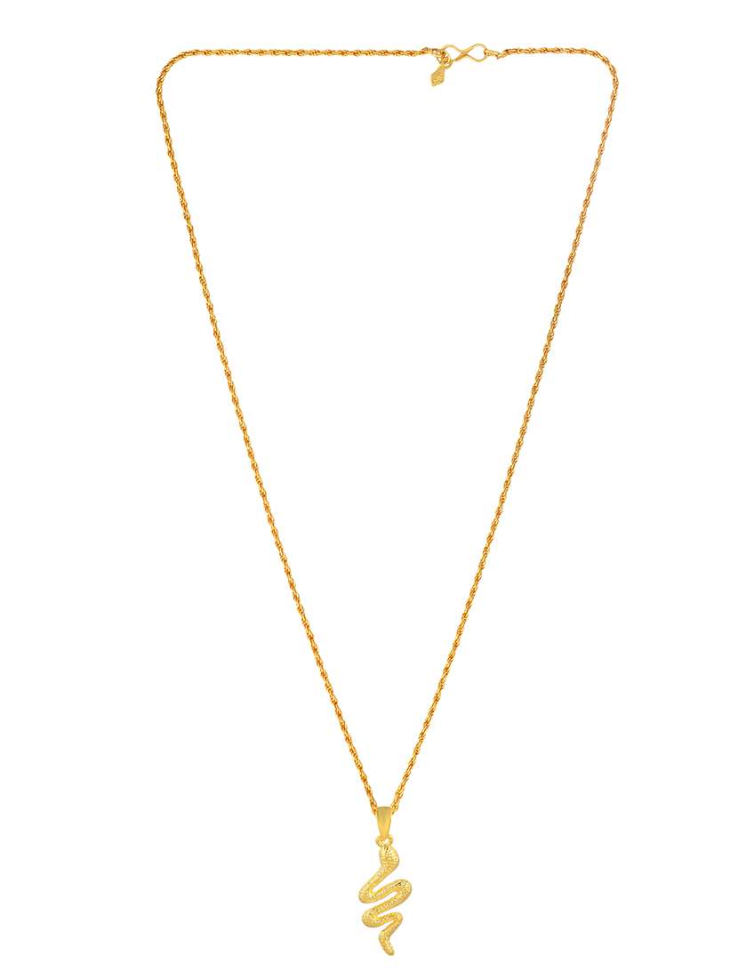 men gold plated snake design chain pendant  - 21665488 -  Standard Image - 2