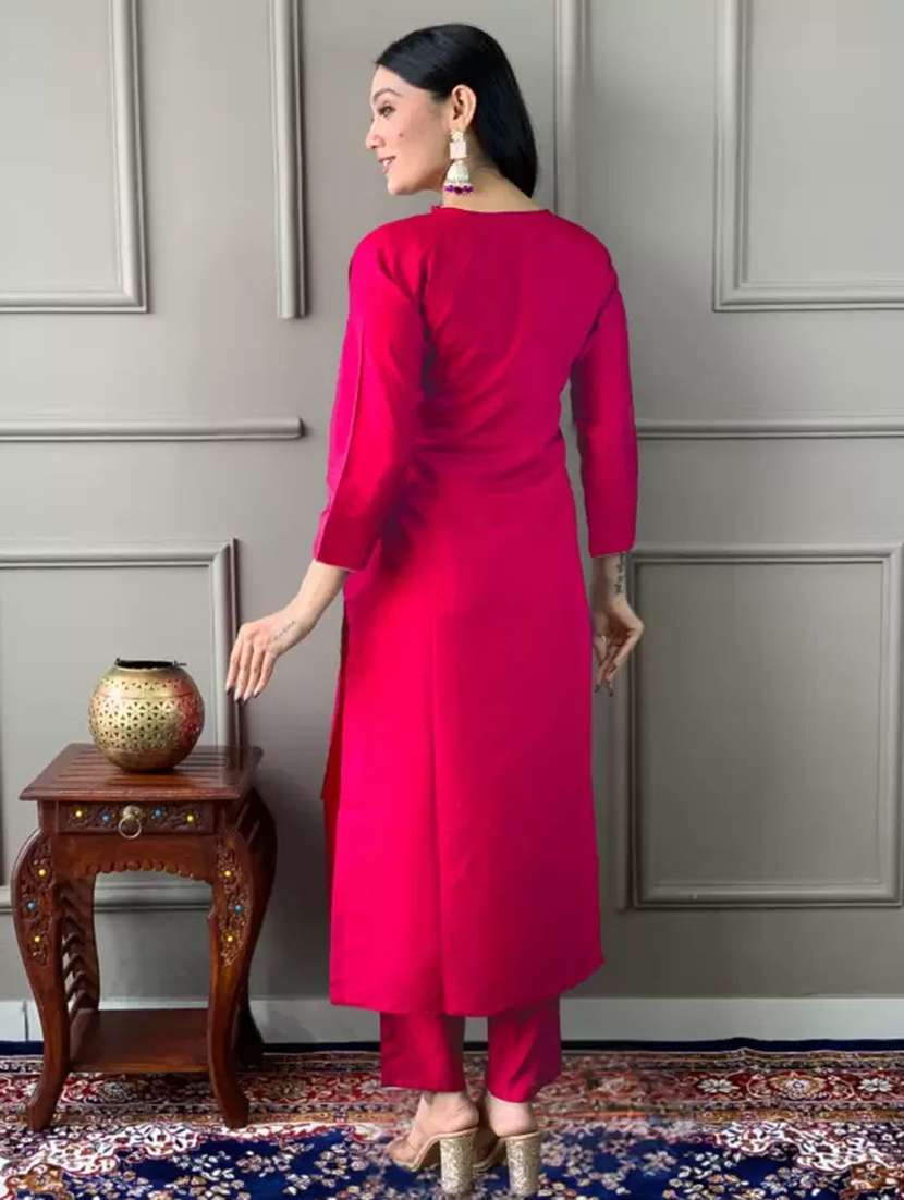 women embroidered kurta pant set with duaptta - 21665555 -  Standard Image - 2