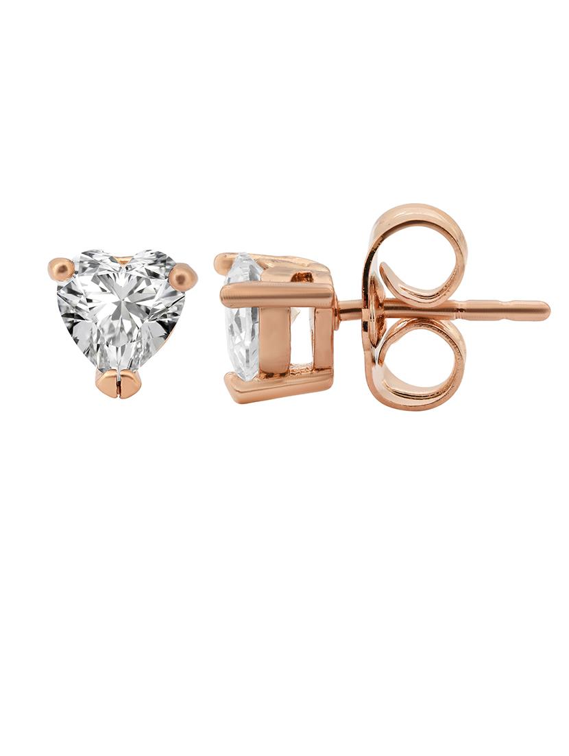 women gold brass studs earring - 21666143 - Standard Image - 2