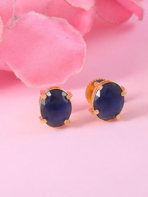 women blue crystal studs earrings - 21666148 -  Standard Image - 0