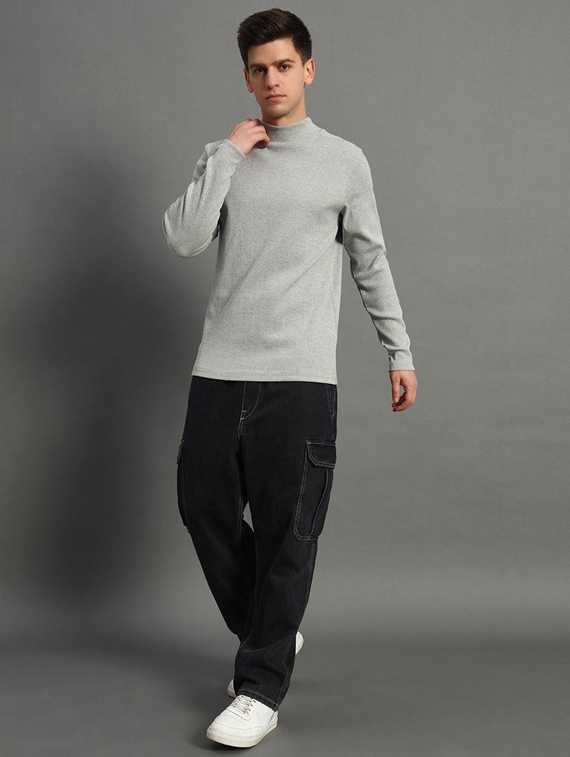 men long sleeve plain pullover - 21666262 - Standard Image - 2