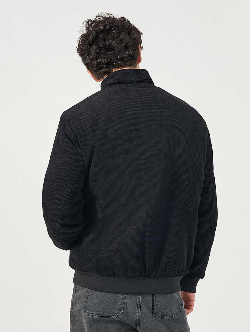 men black solid long sleeve casual jacket - 21666284 - Standard Image - 2