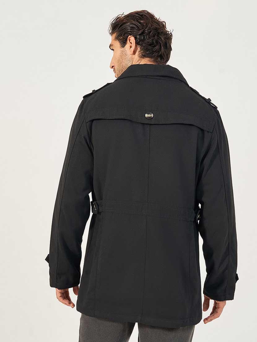 men black solid long sleeve regular jacket - 21666289 - Standard Image - 2