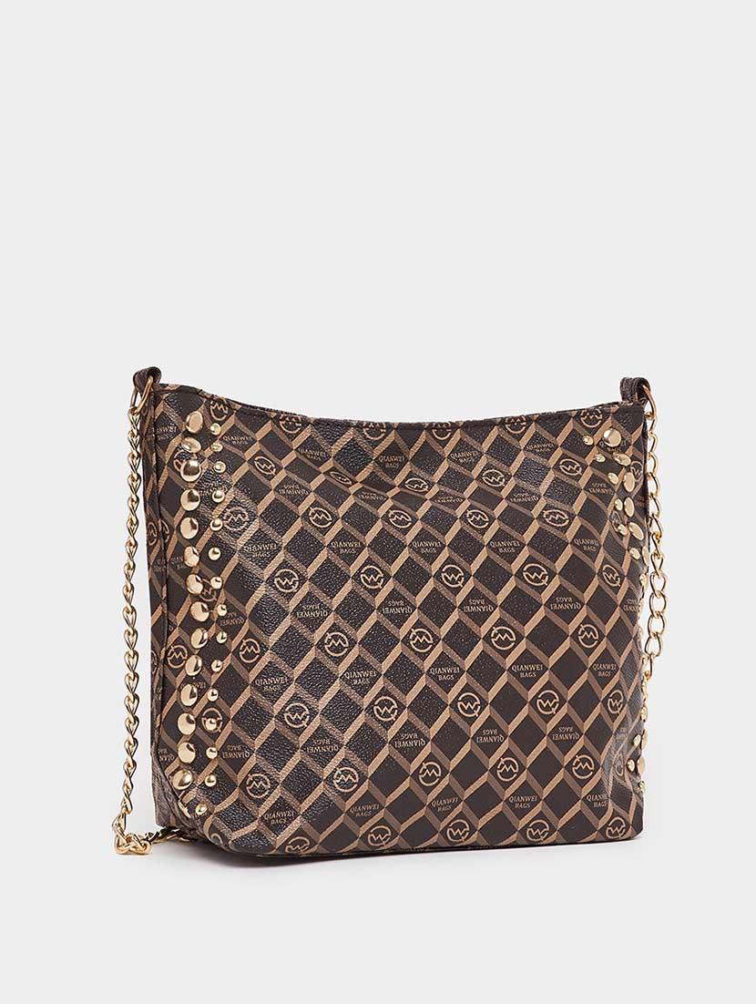 women brown printed sling bag - 21666310 - Zoom Image - 0