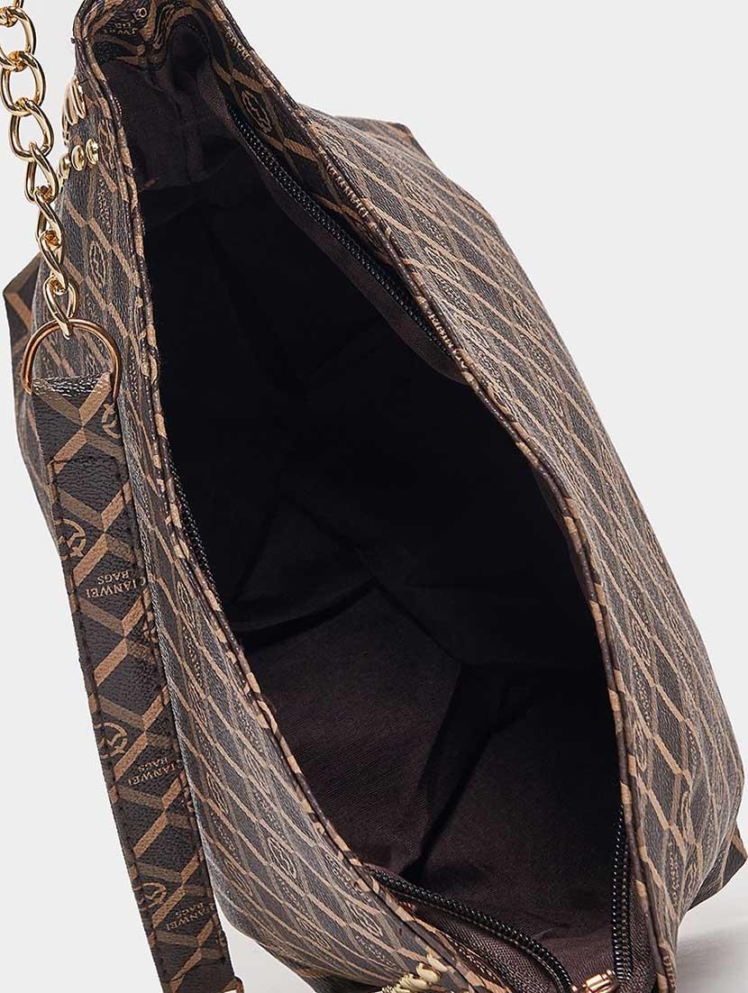 women brown printed sling bag - 21666310 - Standard Image - 2