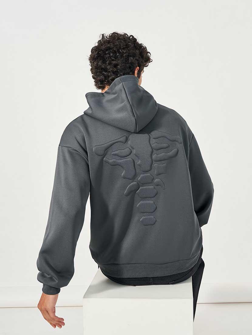 men boxy fit hood neck sweatshirt - 21666325 - Standard Image - 2