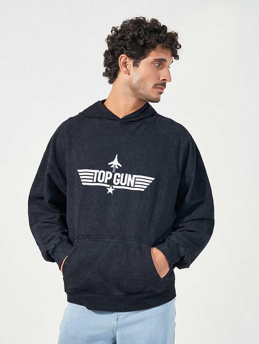 men chest print long sleeve sweatshirt - 21666327 -  Zoom Image - 0