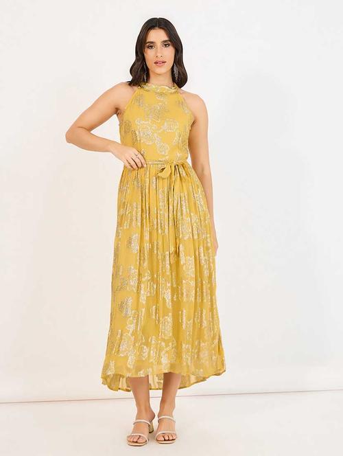 women self designed halter neck flare dress - 21666337 - Standard Image - 0