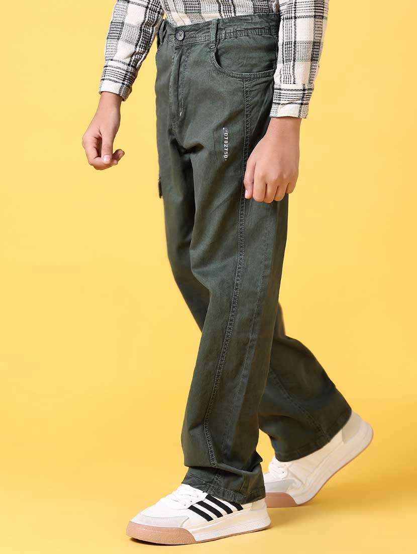 boys green solid cargo - 21666581 - Standard Image - 2