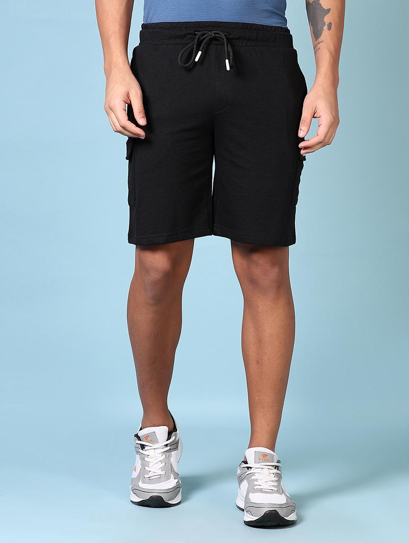 men mid rise solid shorts - 21666698 -  Zoom Image - 0