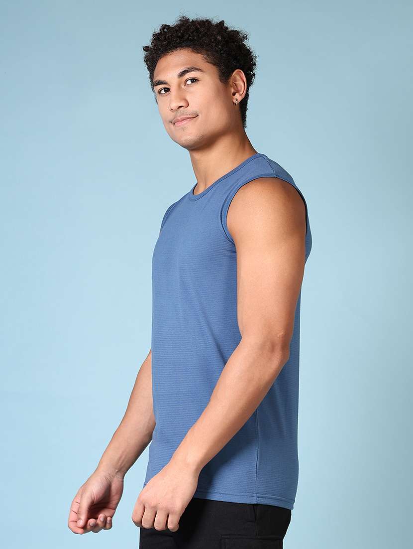 men round neck solid vest - 21666712 -  Standard Image - 2