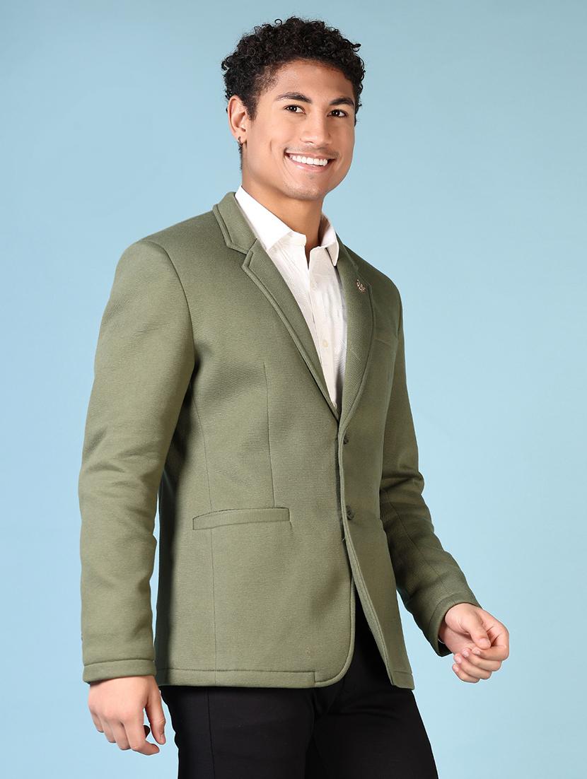men solid long sleeve single breasted blazer - 21666783 - Standard Image - 2
