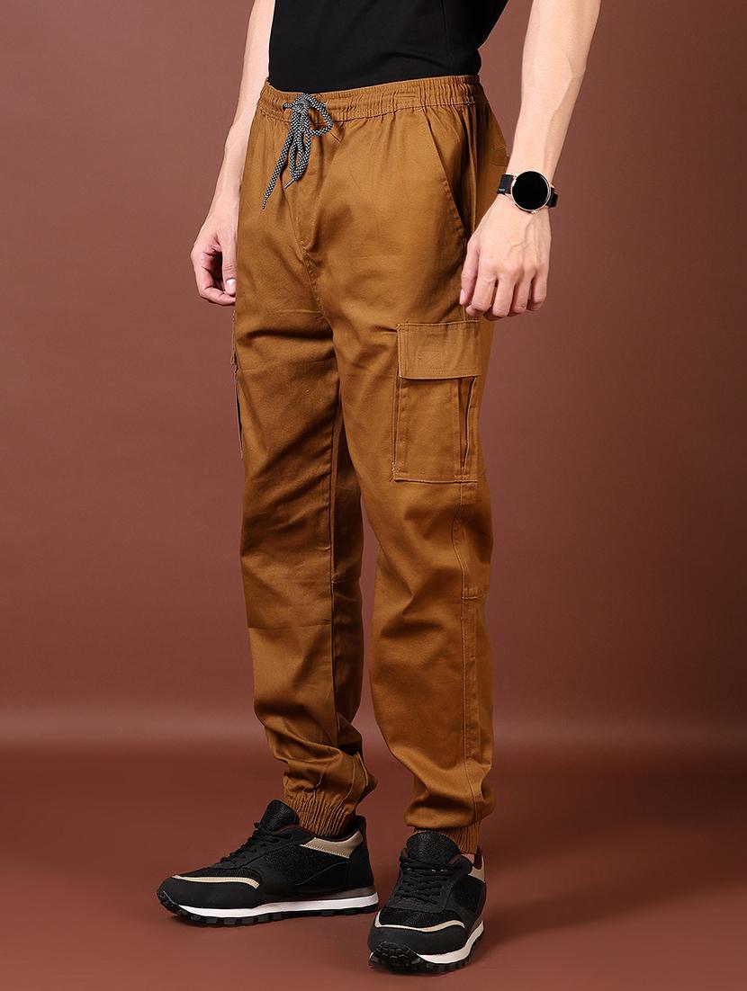 men solid mid rise regular fit jogger - 21666797 - Standard Image - 2