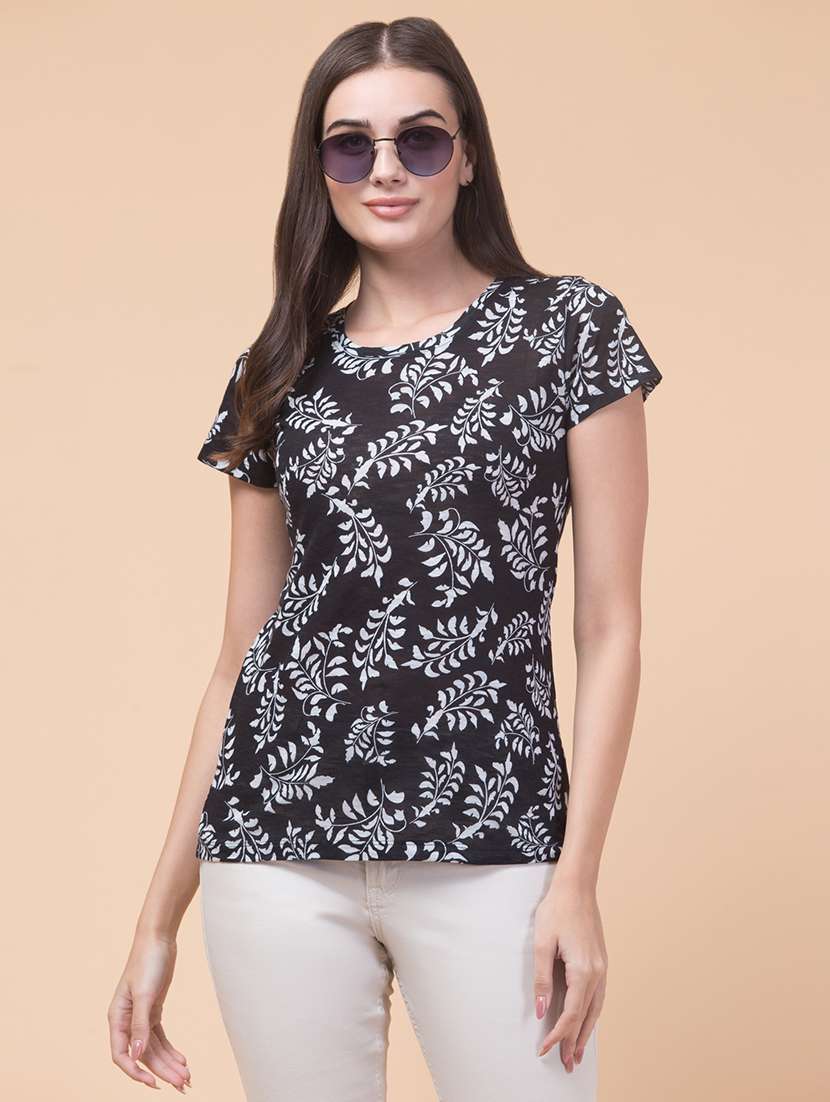 women printed short sleeve t-shirt