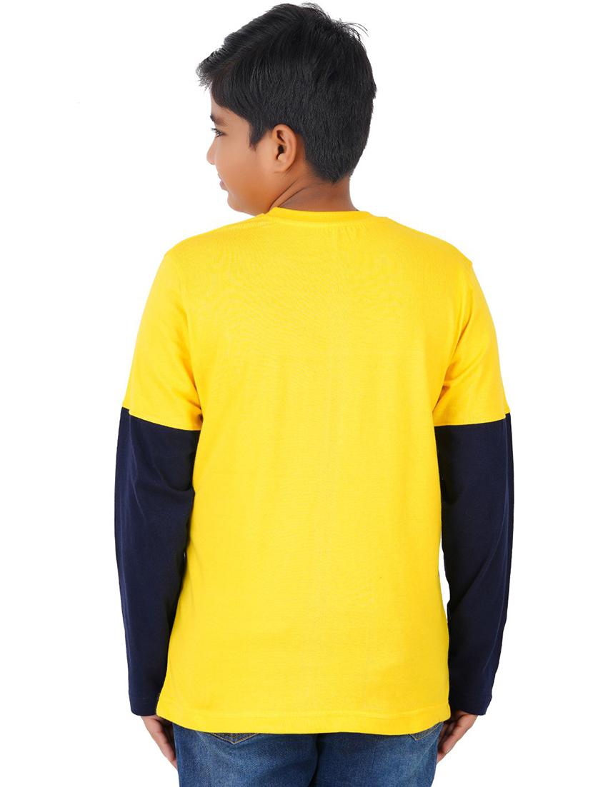 kids round neck long sleeve color block t-shirts combo - 21667012 - Standard Image - 2