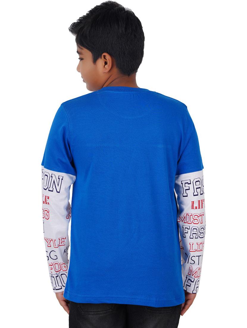 kids round neck long sleeve color block t-shirts combo - 21667013 - Standard Image - 2