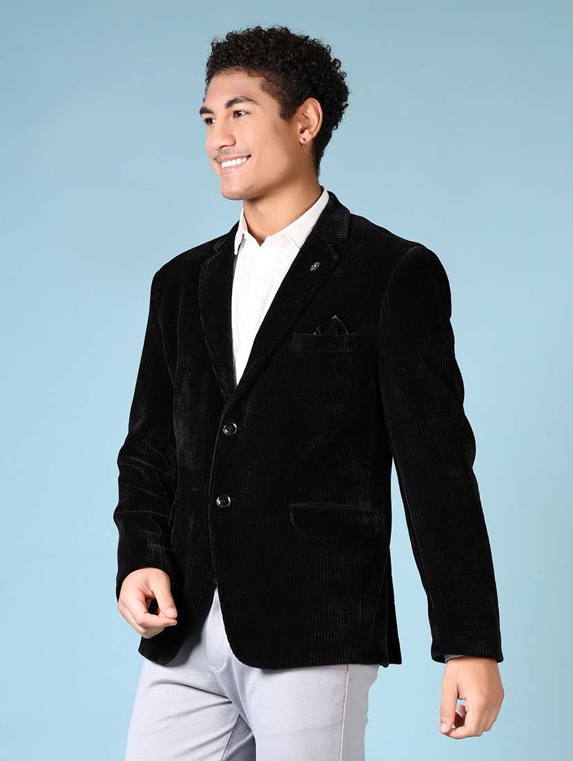men solid long sleeve single breasted blazer - 21667724 -  Standard Image - 2