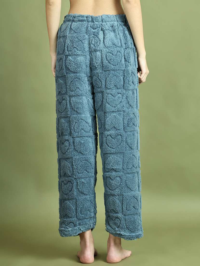 women solid mid rise pajama - 21667817 - Standard Image - 2