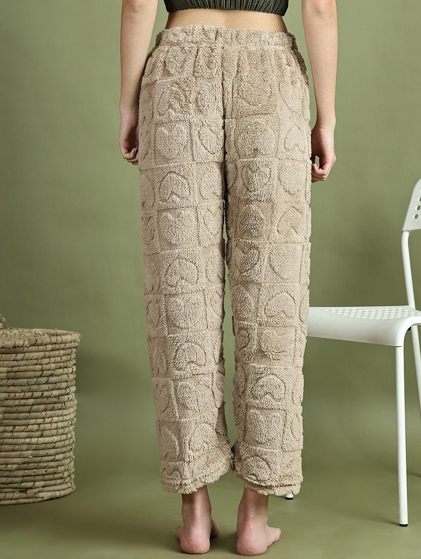 women solid mid rise pajama - 21667818 - Standard Image - 2