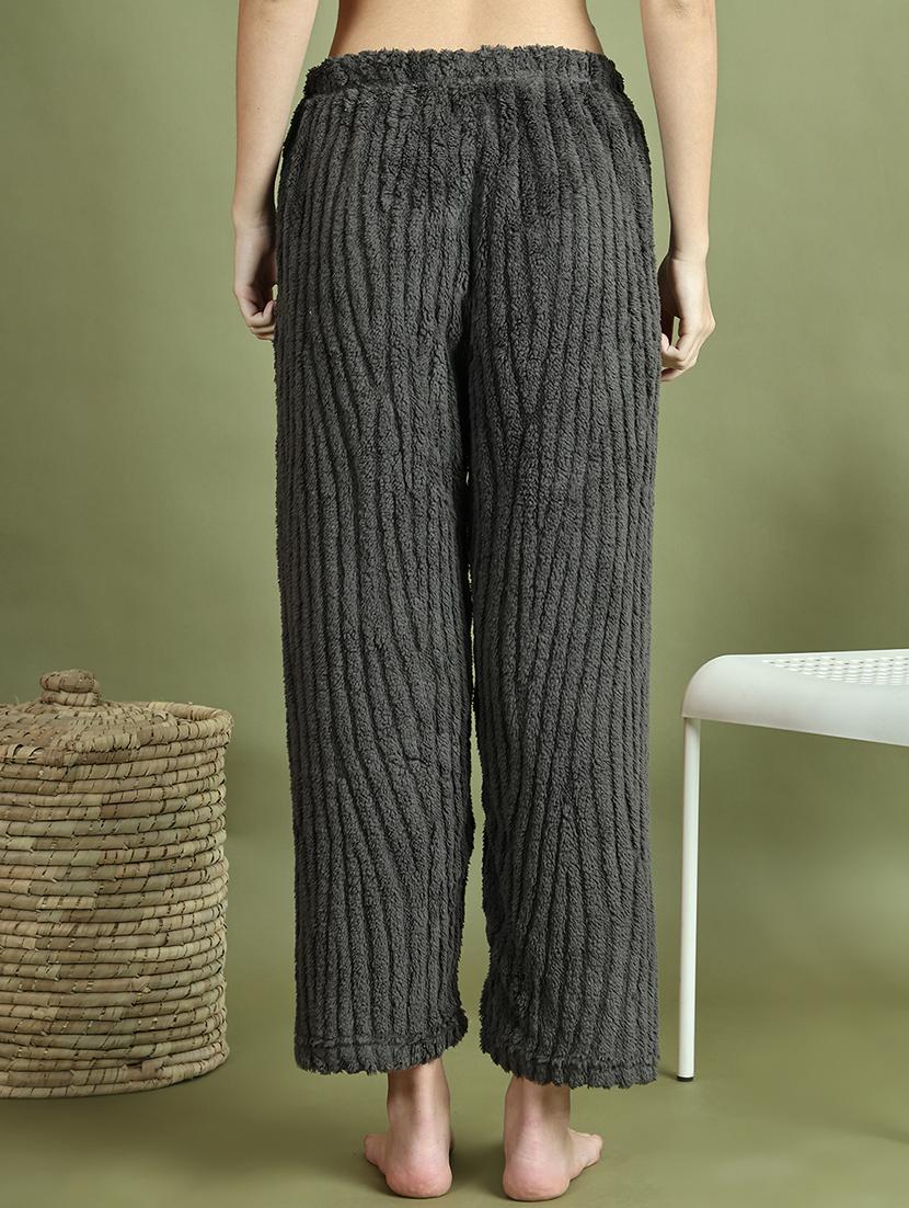 women solid mid rise pajama - 21667821 - Standard Image - 2