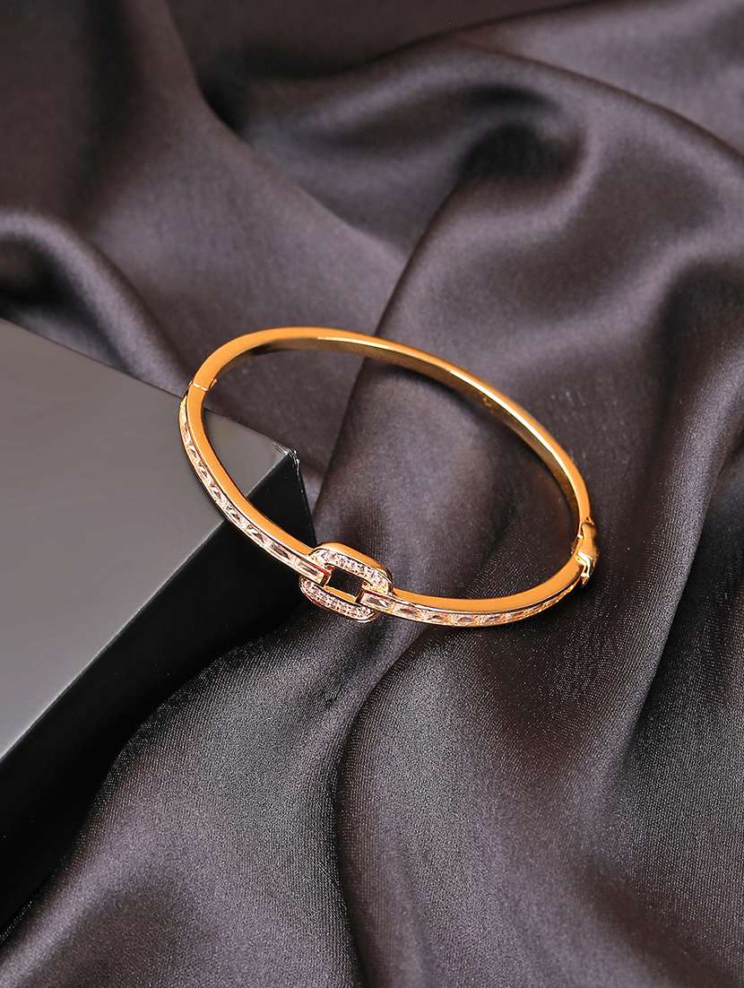 white stone gold plated bracelets