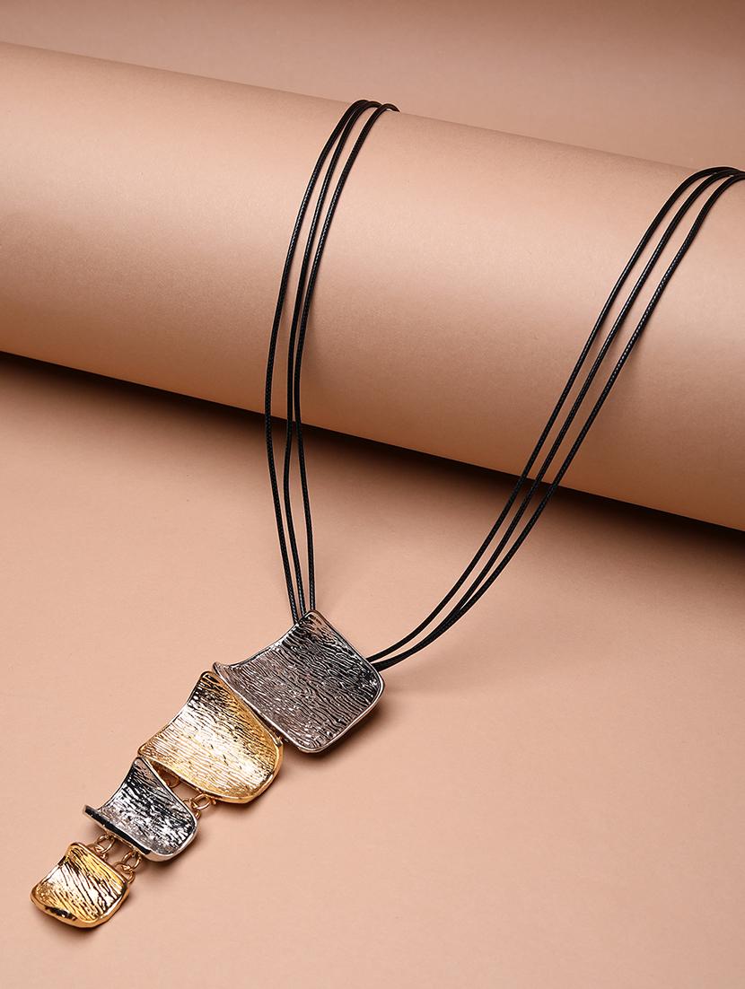 women multi color metal tribal long necklace - 21667948 -  Zoom Image - 0