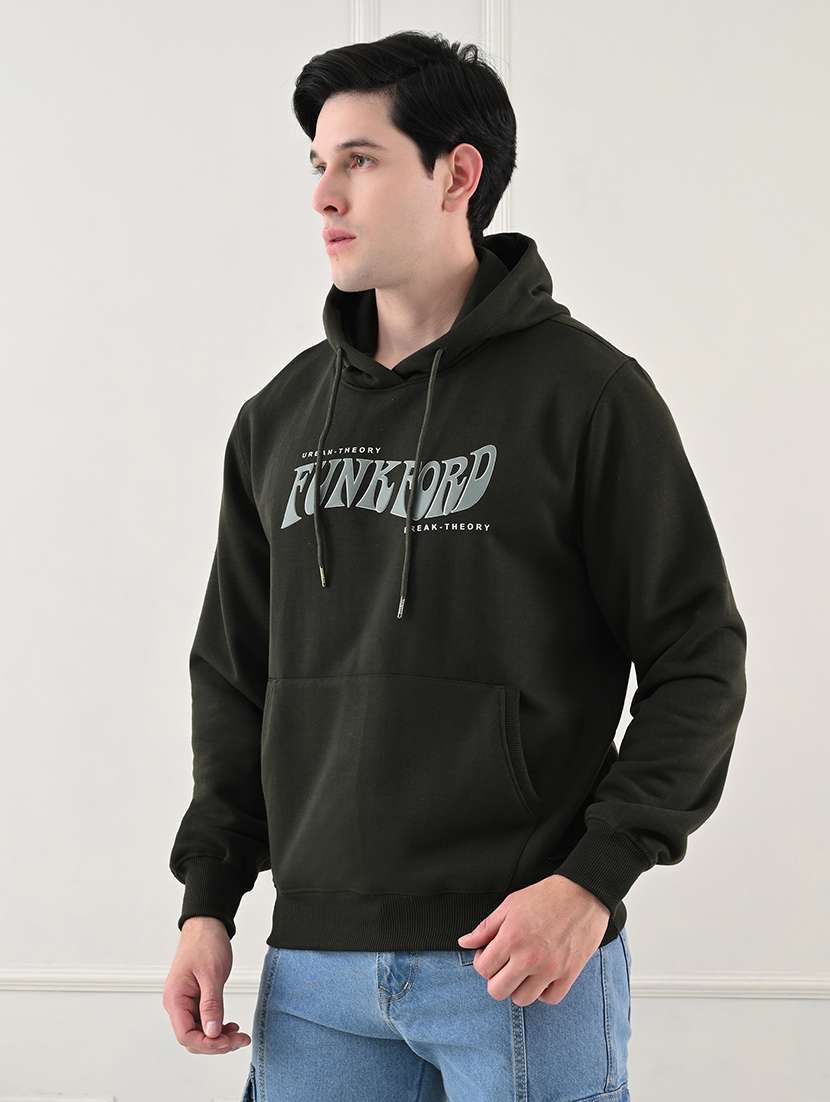 men long sleeve chest print sweatshirt