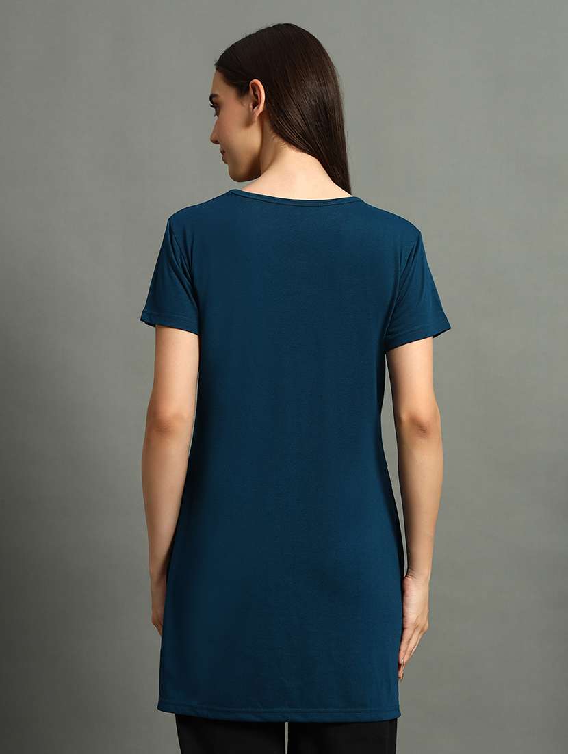 women round neck printed sleepwear regular tee - 21668158 -  Standard Image - 2