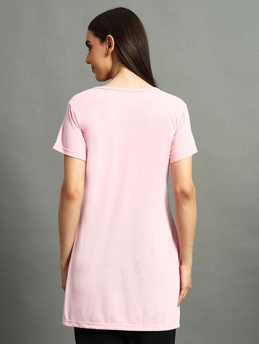 Women Round Neck Printed Sleepwear Regular Tee - 21668159 -  Standard Image - 2