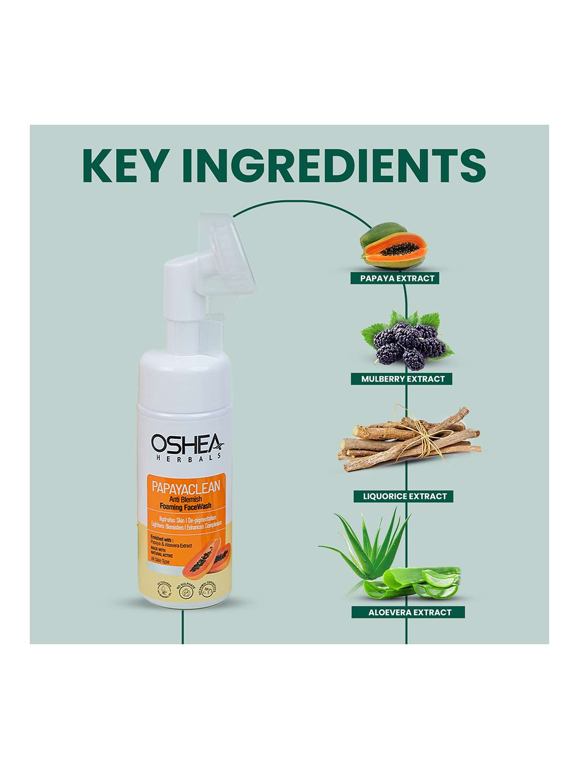 oshea herbals papaya extract face wash - 21668234 - Standard Image - 2