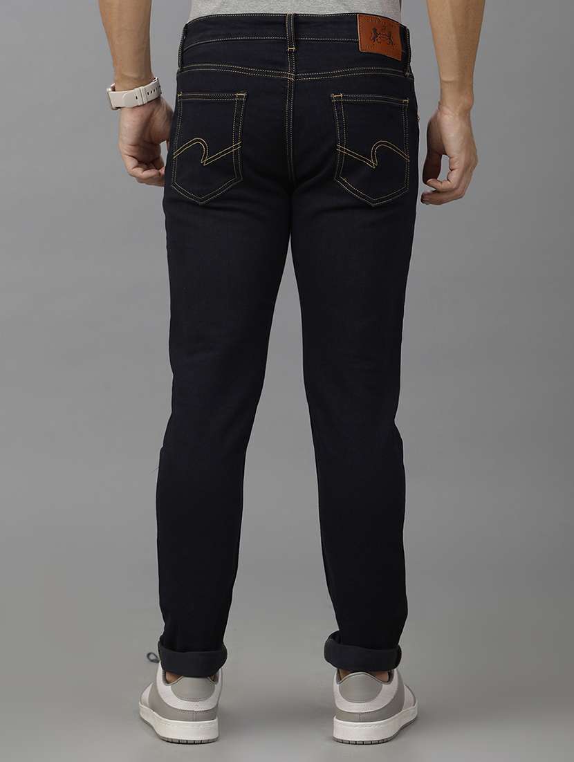 men mid rise slim fit plain jeans - 21668305 -  Standard Image - 2