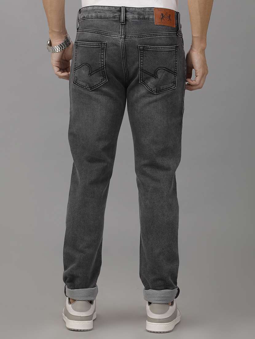 men mid rise slim fit plain jeans - 21668308 -  Standard Image - 2