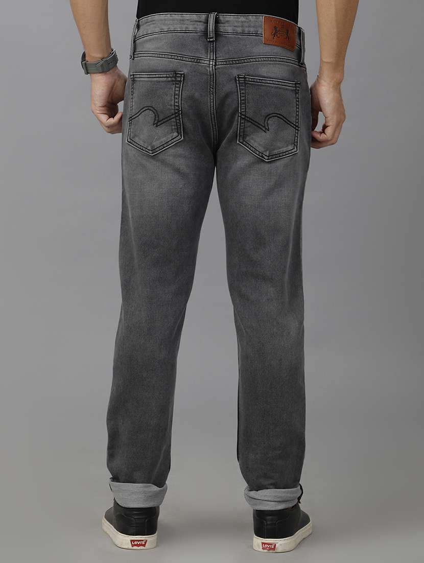 men mid rise slim fit plain jeans - 21668309 -  Standard Image - 2