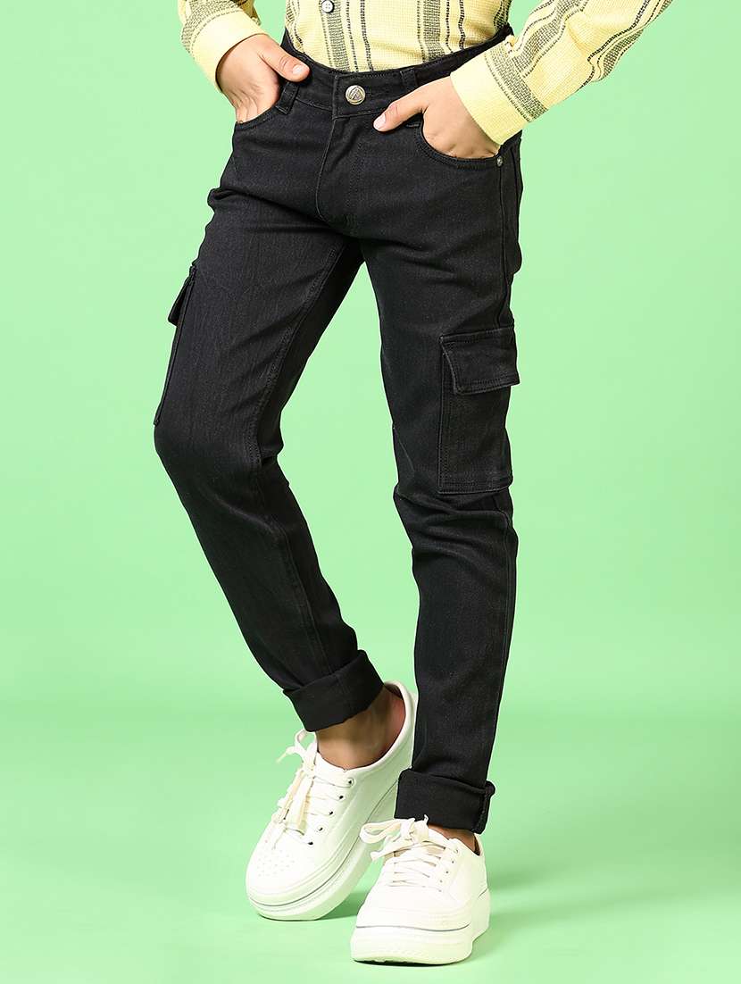 boys mid rise plain cargo - 21668411 -  Standard Image - 2