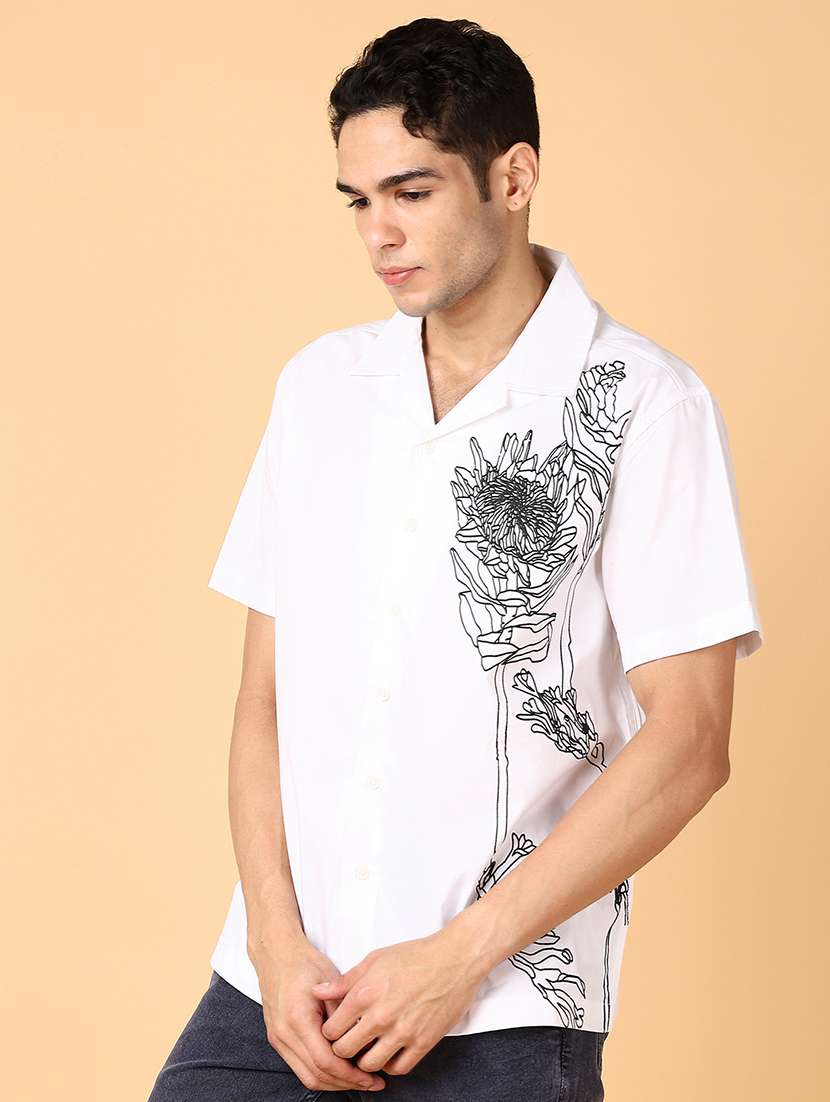 men floral short sleeve casual shirt - 21668438 -  Standard Image - 2