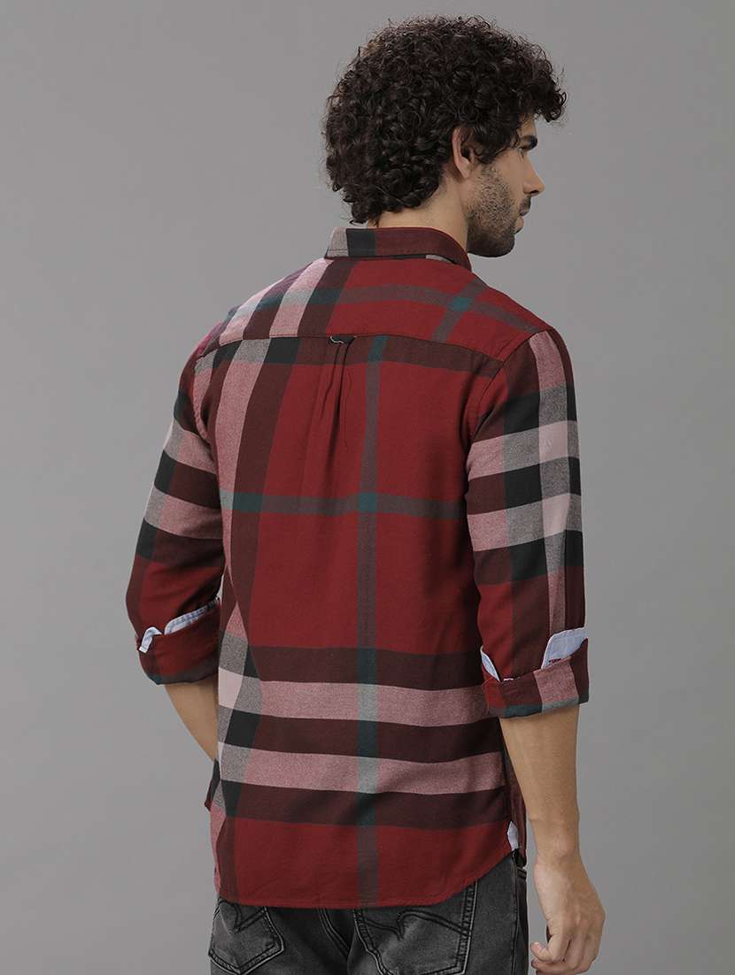 men checkered long sleeve casual shirt - 21668607 -  Standard Image - 2