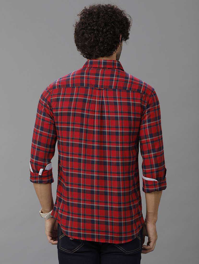 men checkered long sleeve casual shirt - 21668610 -  Standard Image - 2