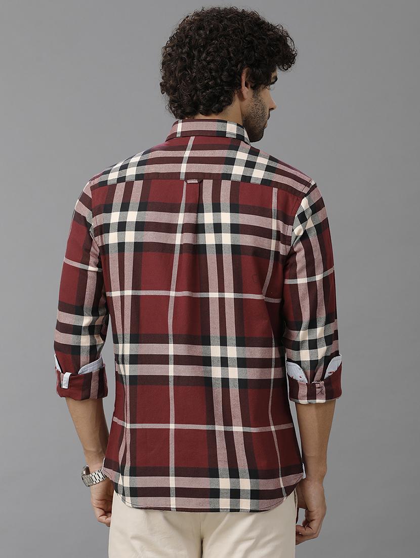men checkered long sleeve casual shirt - 21668611 - Standard Image - 2