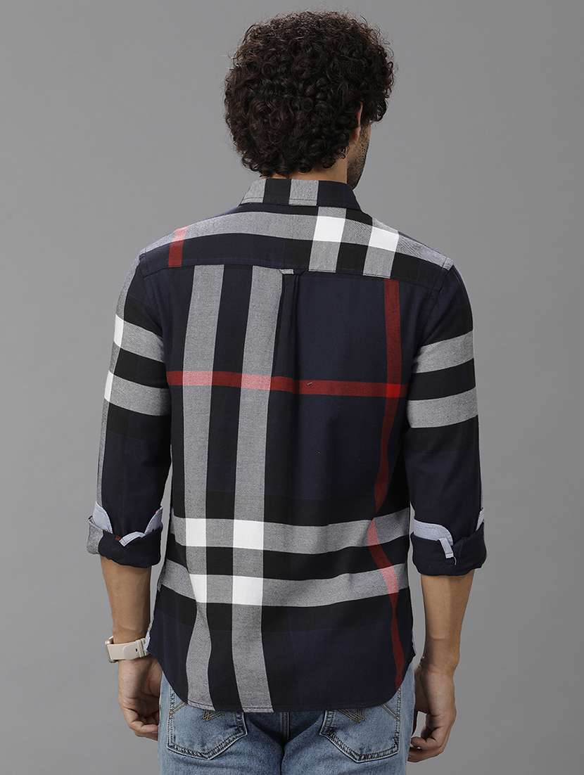 men checkered long sleeve casual shirt - 21668612 -  Standard Image - 2