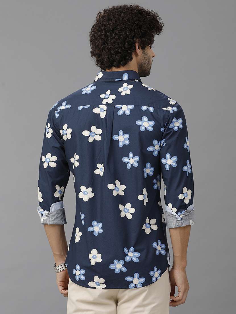 men floral printed long sleeve casual shirt - 21668620 -  Standard Image - 2